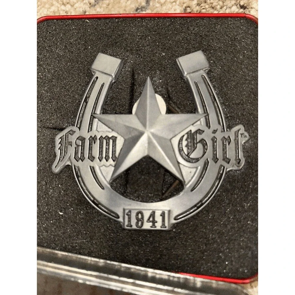 Farm Girl Authentic Brand 1941 Silver Cow Girl Sho Horse Shape Belt Buckle L